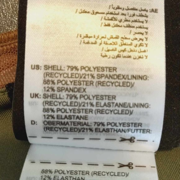 Adidas Ivy Park  | Metallic Olive Green Swim Top with Cut Out & Open Mes… - Picture 11 of 14